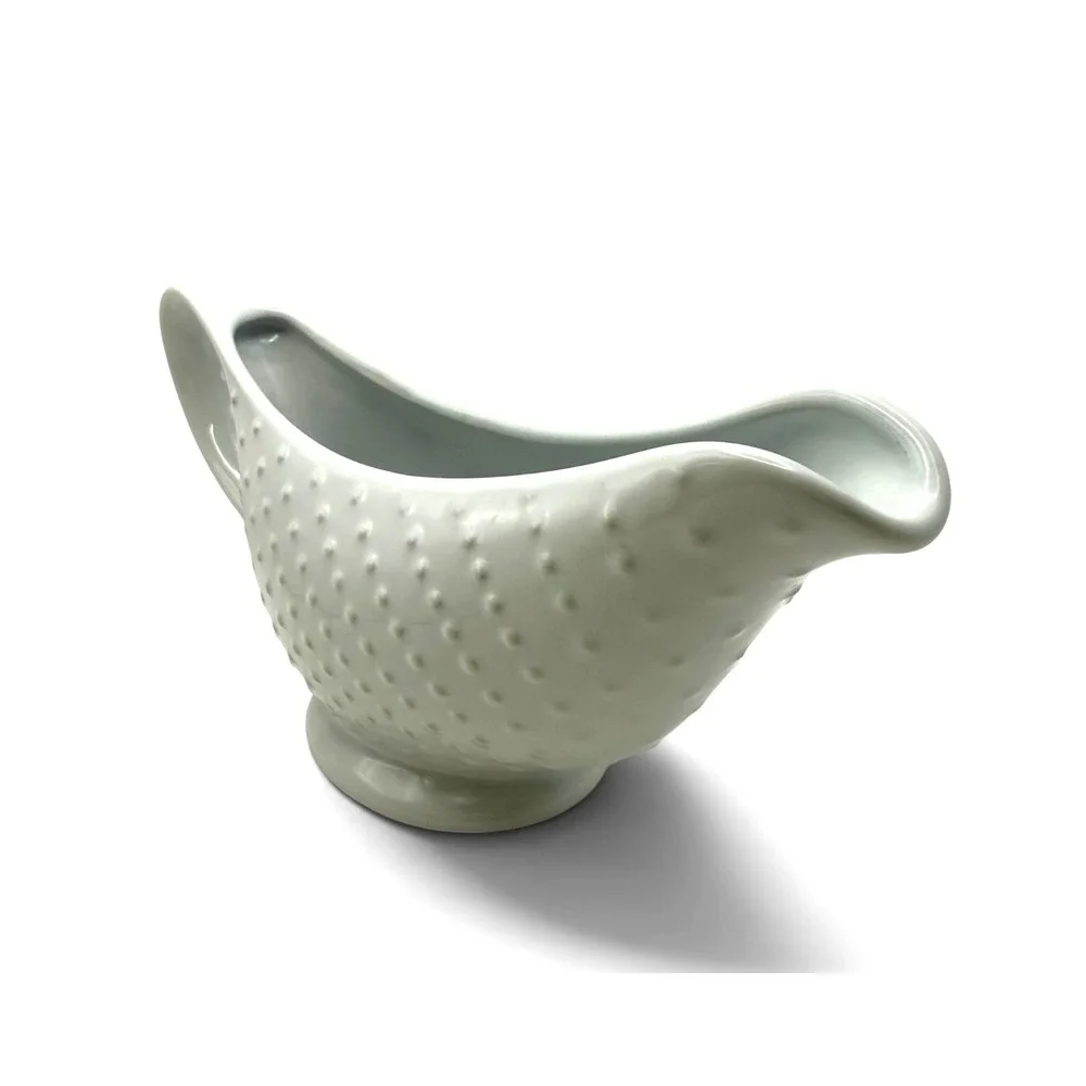 Fiddle + Fern White Hobnail Ceramic Gravy Boat Home Essentials 15178